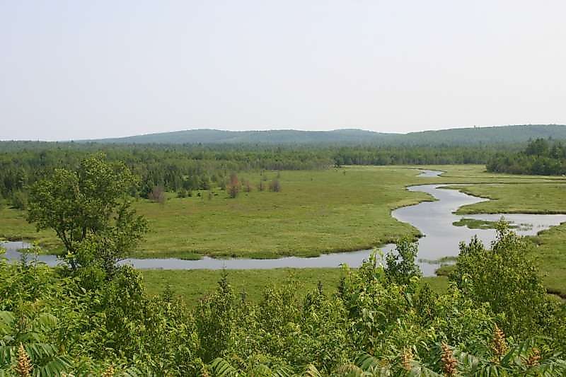 Glacial plains at the Whale's Back in Aurora, Maine.