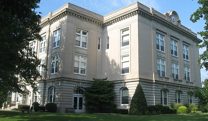 Spencer County Courthouse, located on Courthouse Square in Rockport.