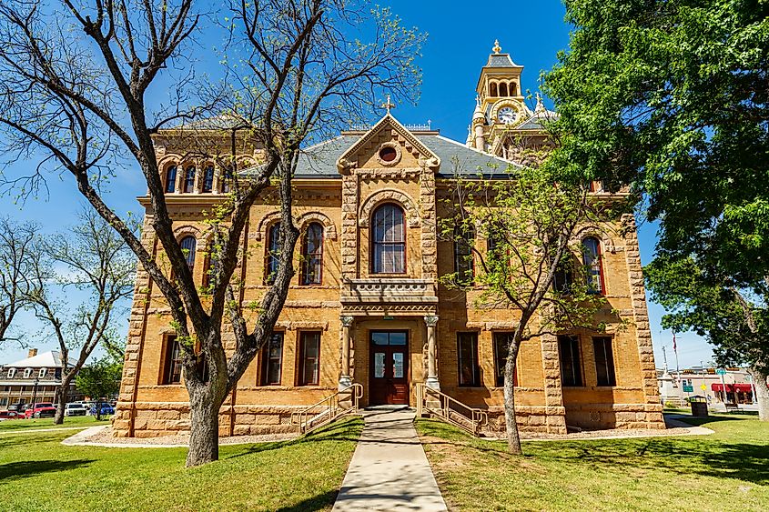 The historic Llano Courthouse in Llano, Texas