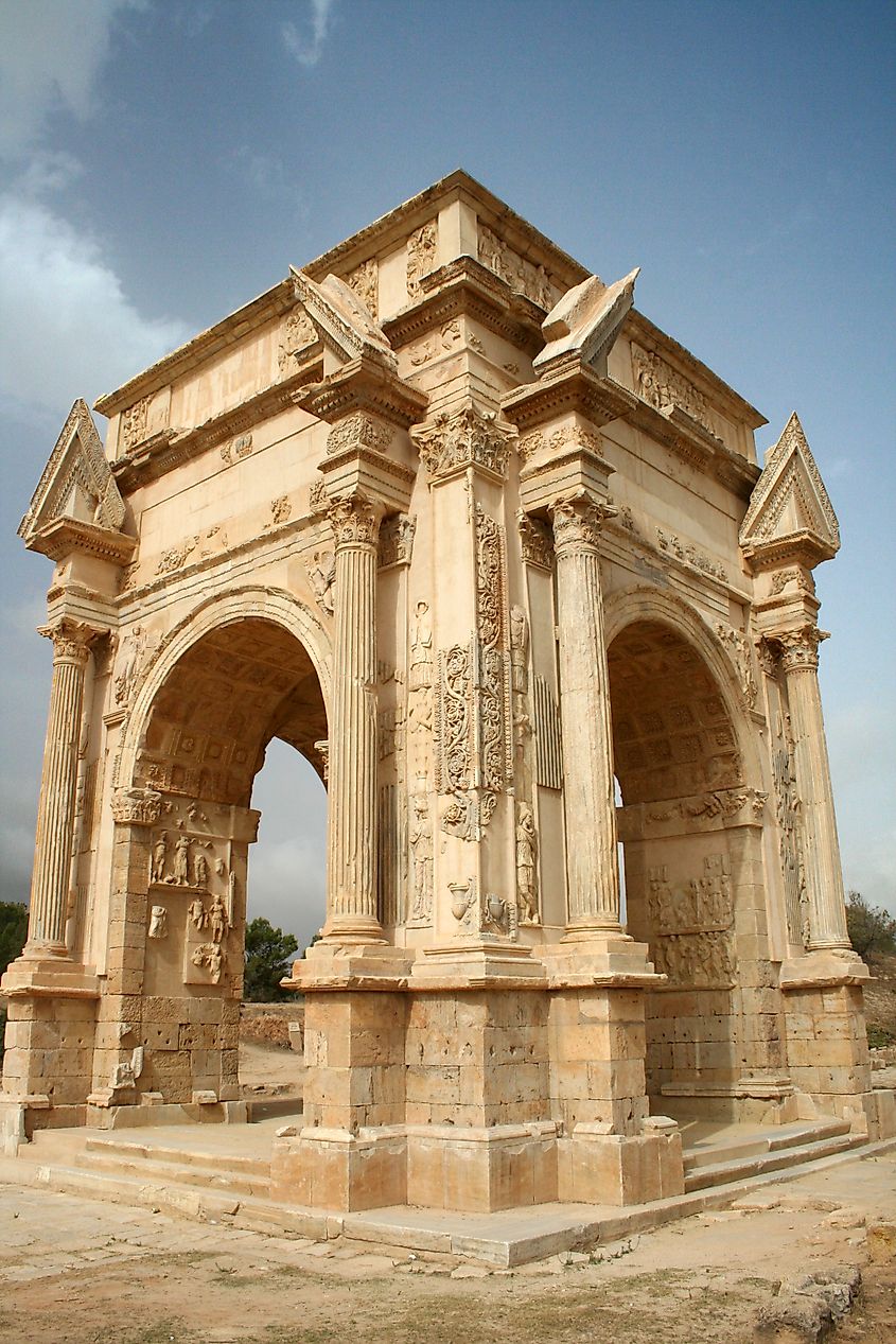 The Arch of Septimius Severus is a third-century triumphal arch commissioned by the Roman Emperor Septimius Severus.