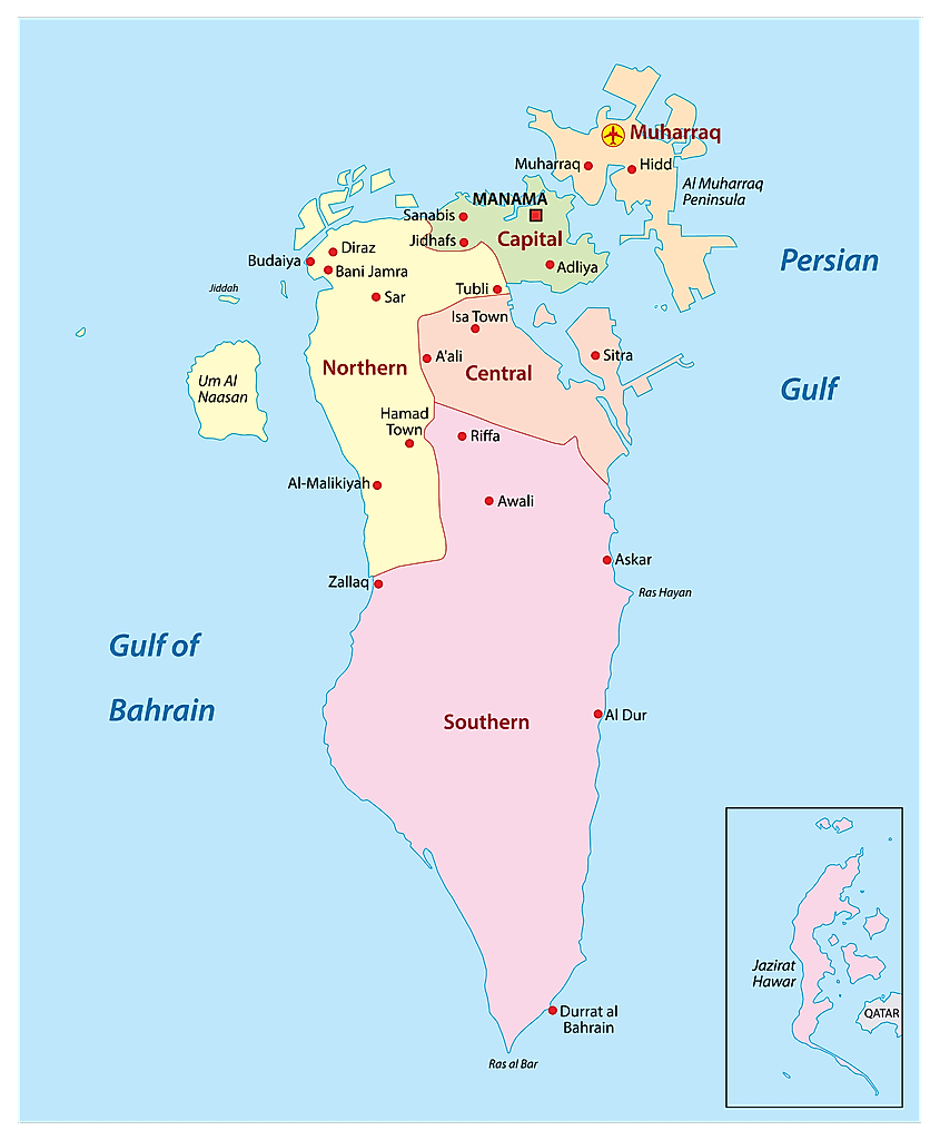 Bahrain Map With Block Numbers Bahrain Maps & Facts - World Atlas