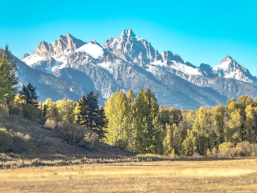 Scenic mountain view near Victor, Idaho.