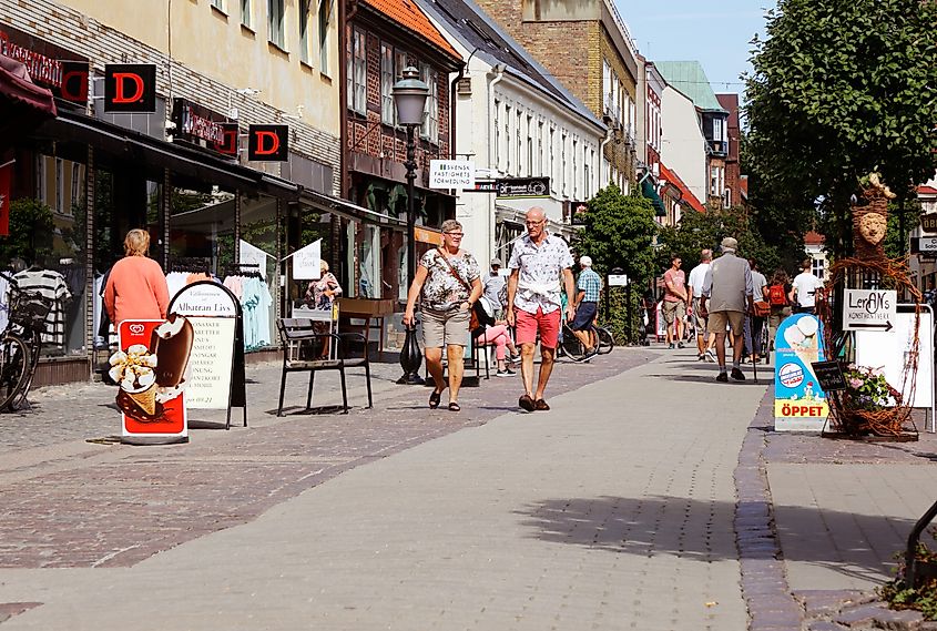 Stora Östergatan in Ystad, Sweden.