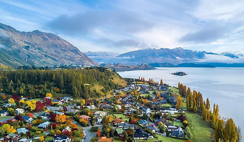 The picture-perfect town of Wanaka, New Zealand.
