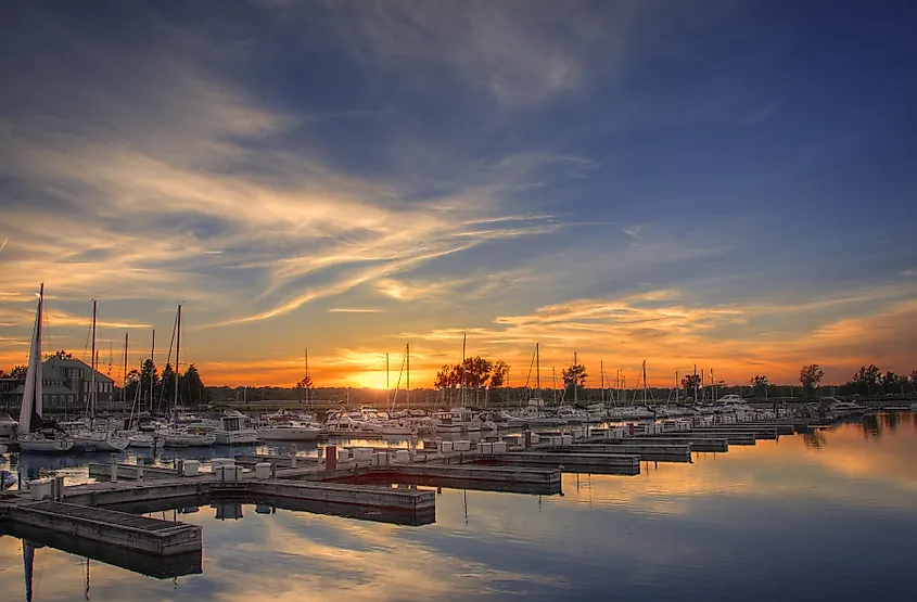 The marina at Winthrop Harbor, Illinois
