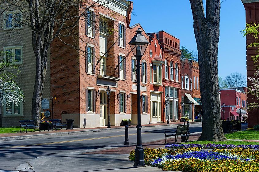 The town of Rogersville, Tennessee.