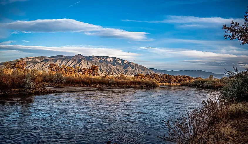 Sandia Mountains from Corrales, New Mexico.