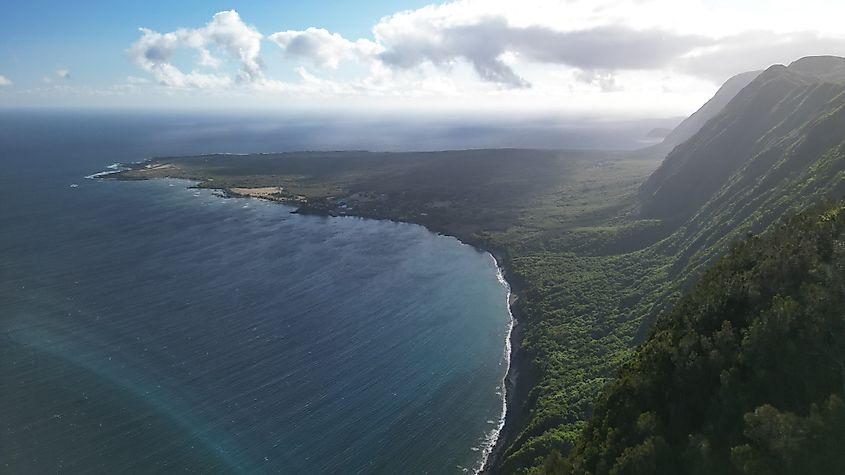 Kalaupapa peninsula in Kalawao County