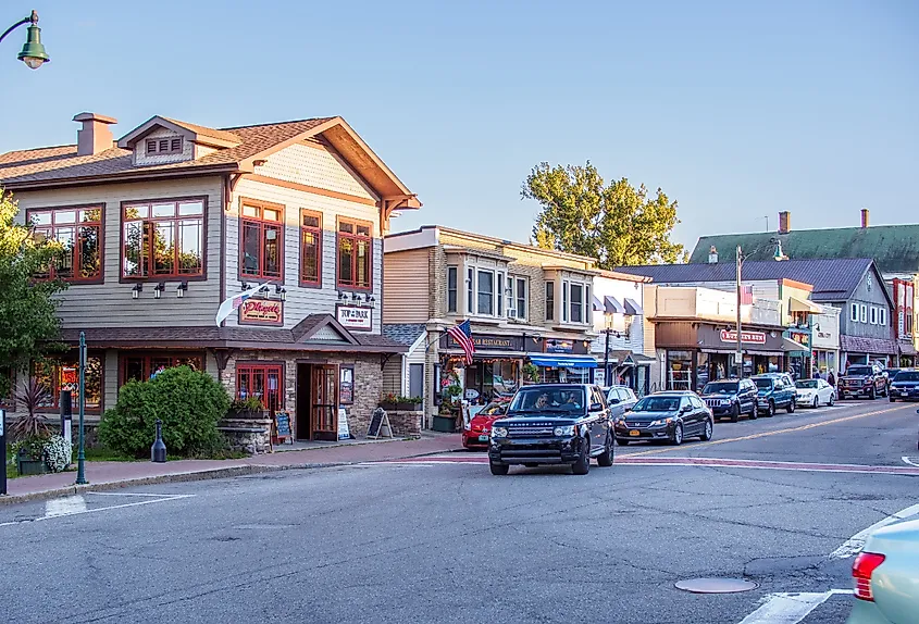 Main Street, in Lake Placid, New York.