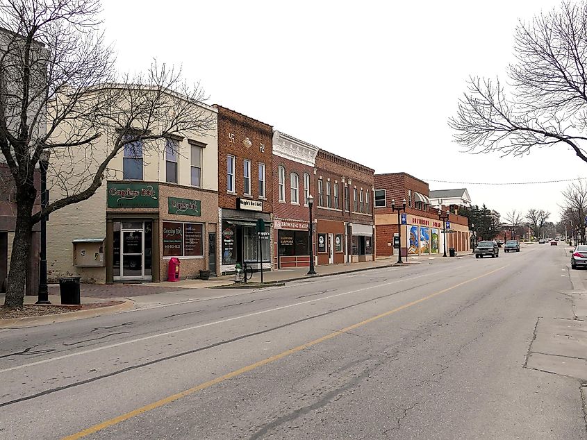 Looking down Boonville Main Street