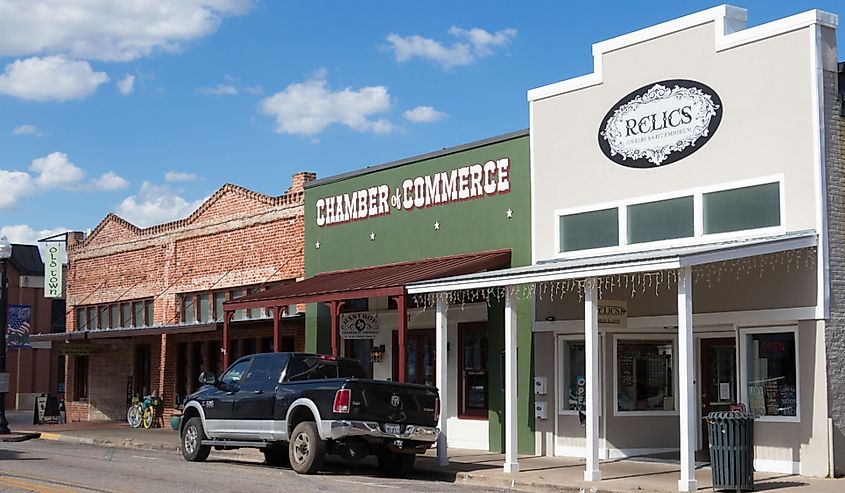 Small shops that still have that old historic Texas touch in Bastrop, Texas
