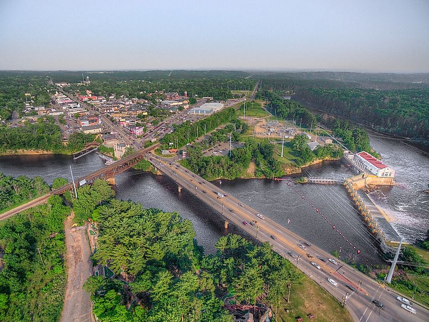 Wisconsin Dells, Wisconsin, a major tourist destination.