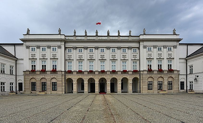 The Presidential Palace in Warsaw, Poland, where the Warsaw Pact was established and signed on 14 May 1955