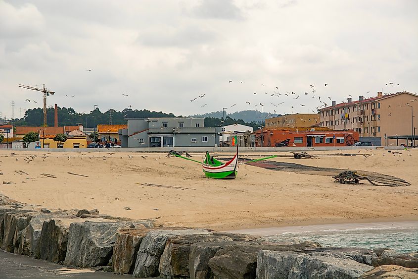 The beach in Espinho, Portugal