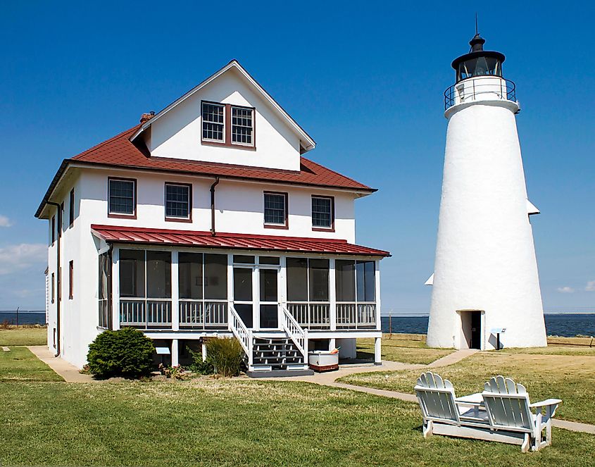 Cove Point Lighthouse located in Lusby, Maryland
