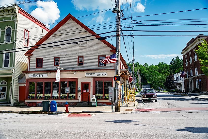 Architecture in the Small town of Ludlow Vermont