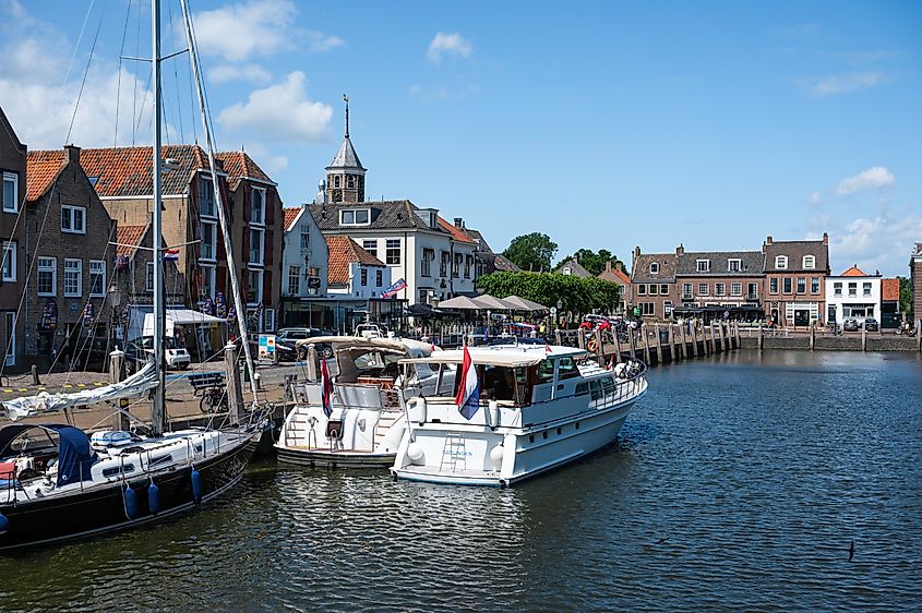 The harbor in Willemstad, North Brabant, The Netherlands