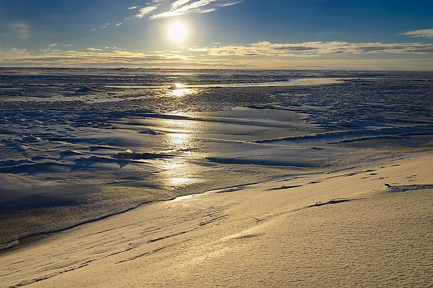 Sag River emptying into Prudhoe Bay