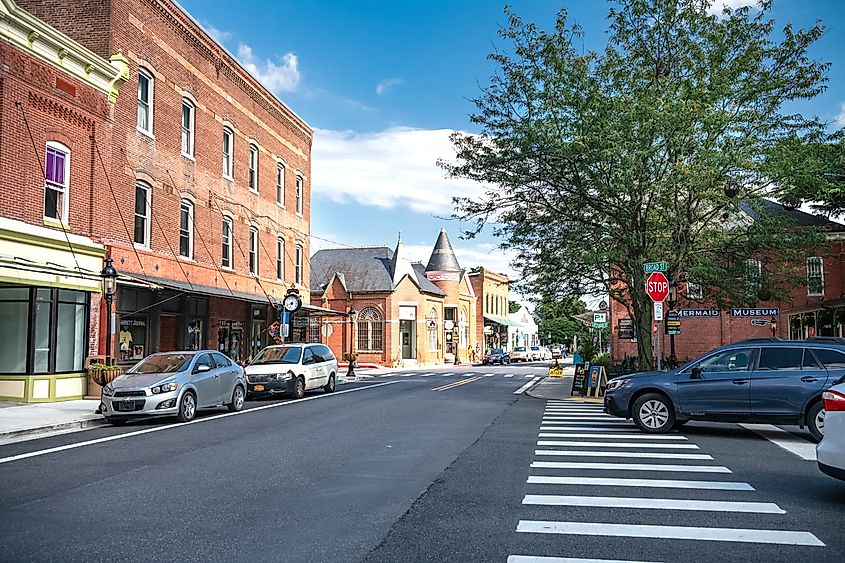 Historic downtown Berlin in Maryland. Editorial credit: Kosoff / Shutterstock.com