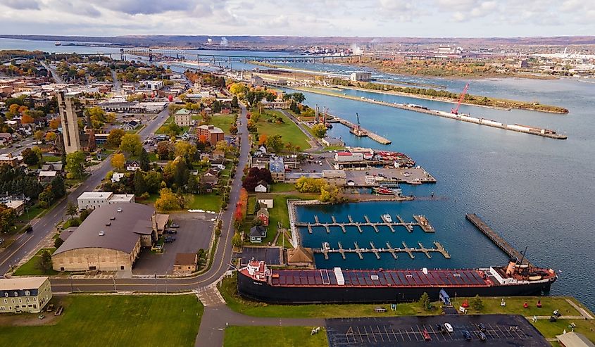 Overlooking the Soo Locks in Sault Ste. Marie, Michigan. Image credit Matthew G Eddy via Shutterstock