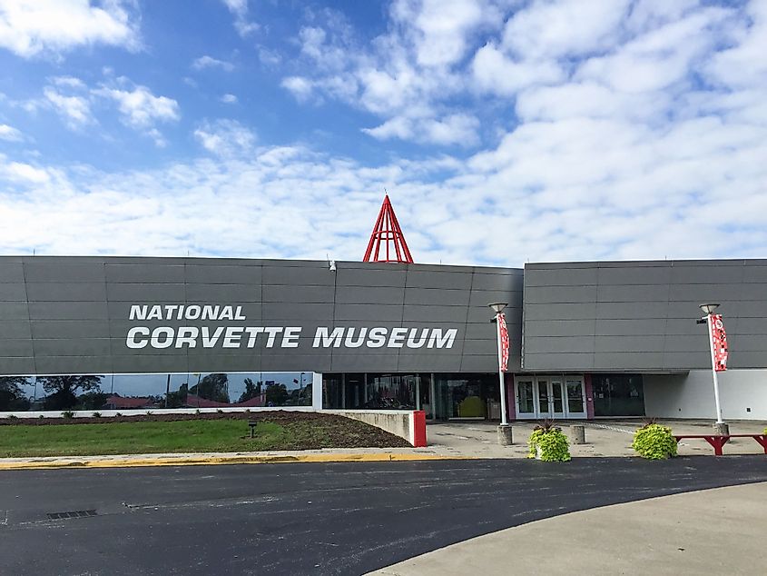 At the entrance of National Corvette Museum