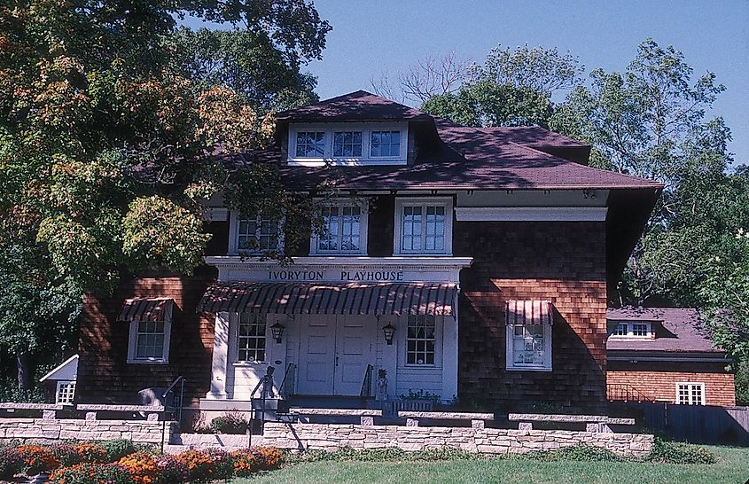 Exterior of the Ivoryton Playhouse.