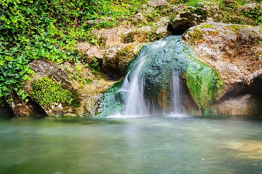 Waterfall at Hot Springs National Park.