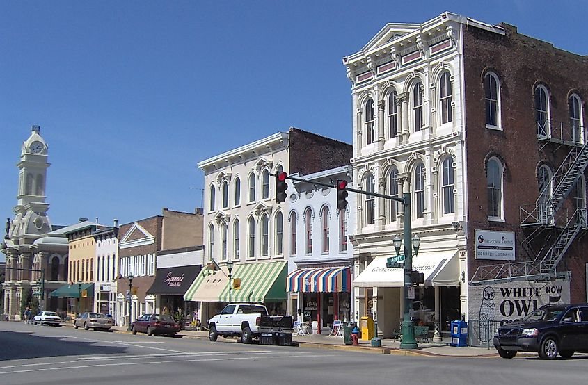 View of downtown Georgetown, Kentucky