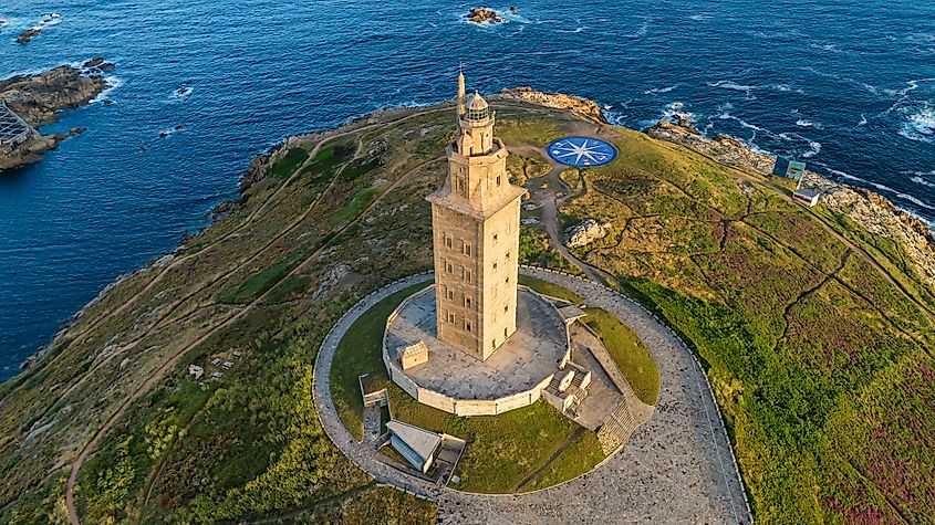 Tower of Hercules in A Coruna, Galicia, Spain