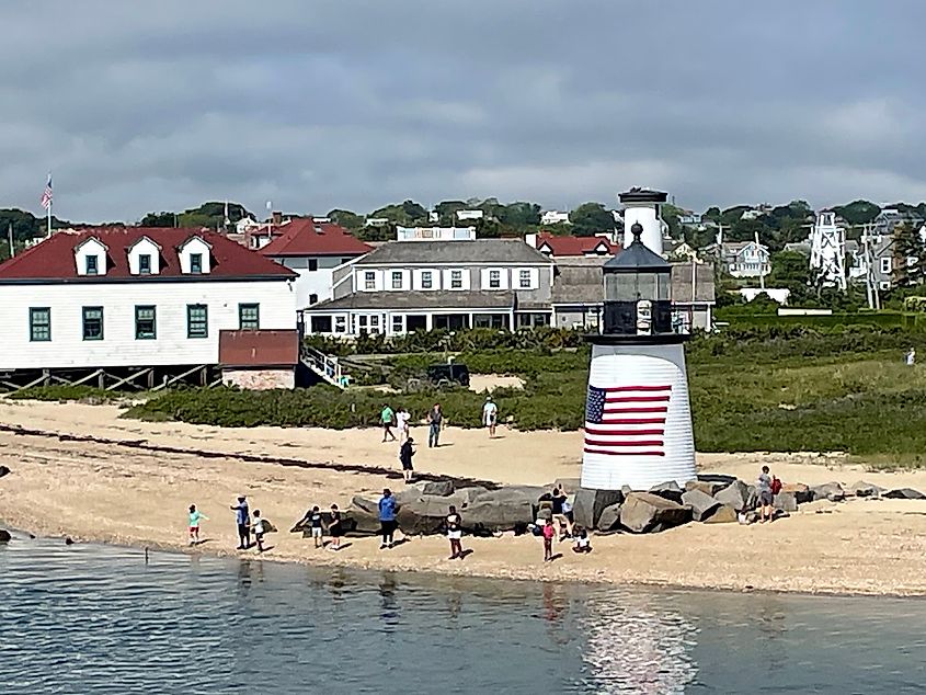The Brant Point Lighthouse in Nantucket, Massachusetts