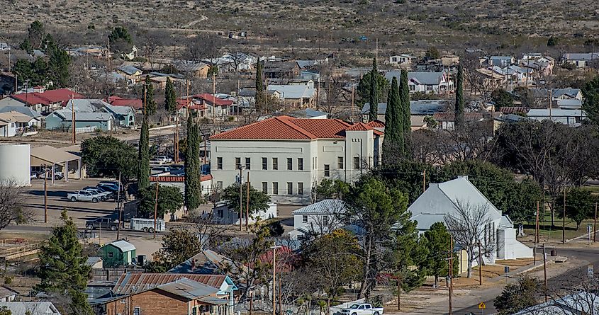 Aerial view of Sanderson, Texas