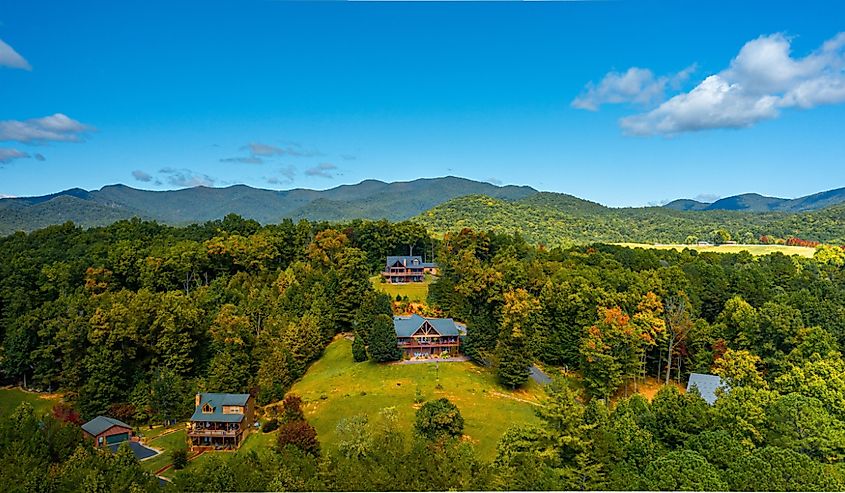 Beautiful Blue Ridge, Georgia, the highest point in the state.