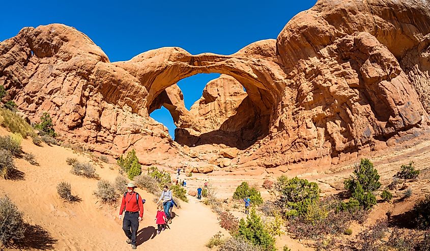 Double Arch in Arches National Park in Moab