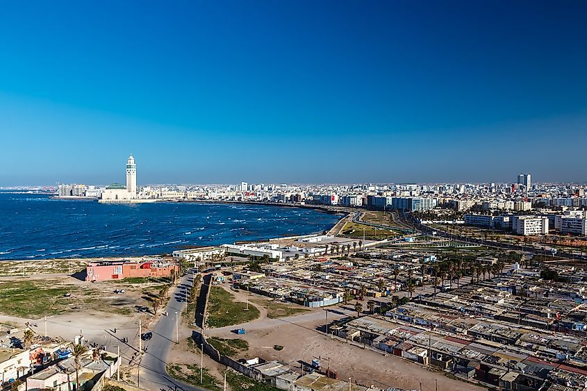 City panorama of Casablanca, Morocco.