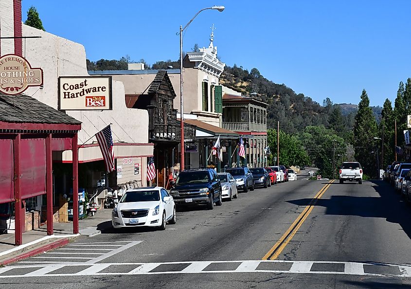 Downtown Mariposa, California