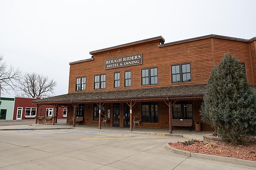 Rough Riders Hotel in the town of Medora, North Dakota. Editorial credit: Michael Gordon / Shutterstock.com