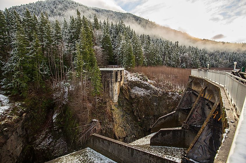 Elwha River Glines Canyon Dam Removal Olympic National Park.