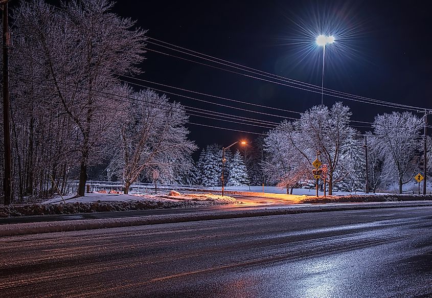 A Cold Winter Night in Saco, Maine