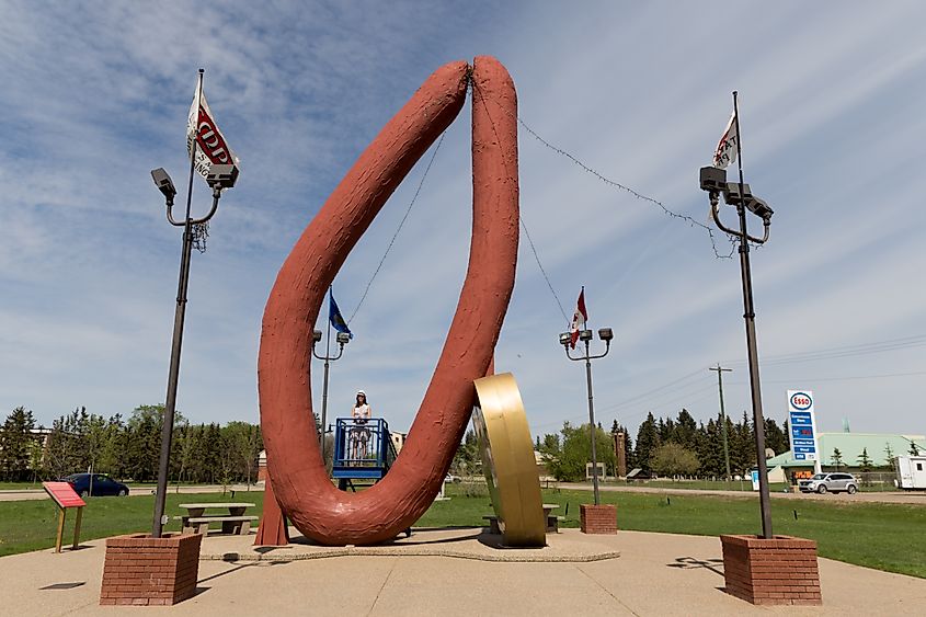 World's largest sausage in Mundare, Alberta.