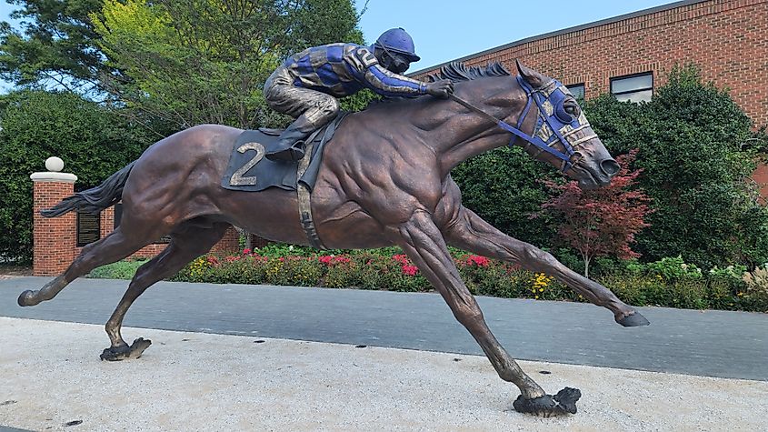Secretariat Monument is a bronze statue in the town of Ashland, VA
