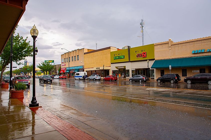 Scenic downtown in Roswell, New Mexico