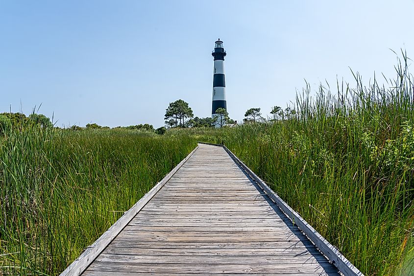 The Bodie Island Lighthouse in Nags Head, North Carolina