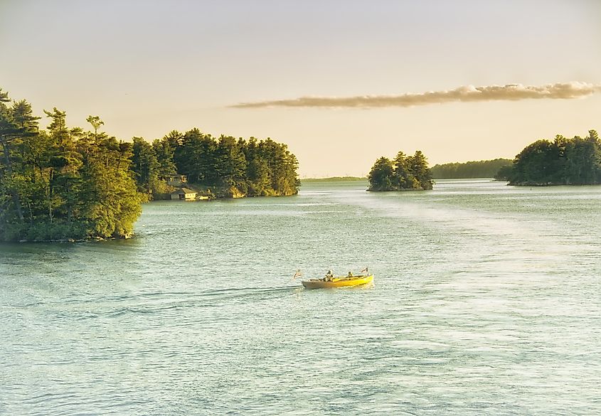 Sunset over the Thousand Islands region