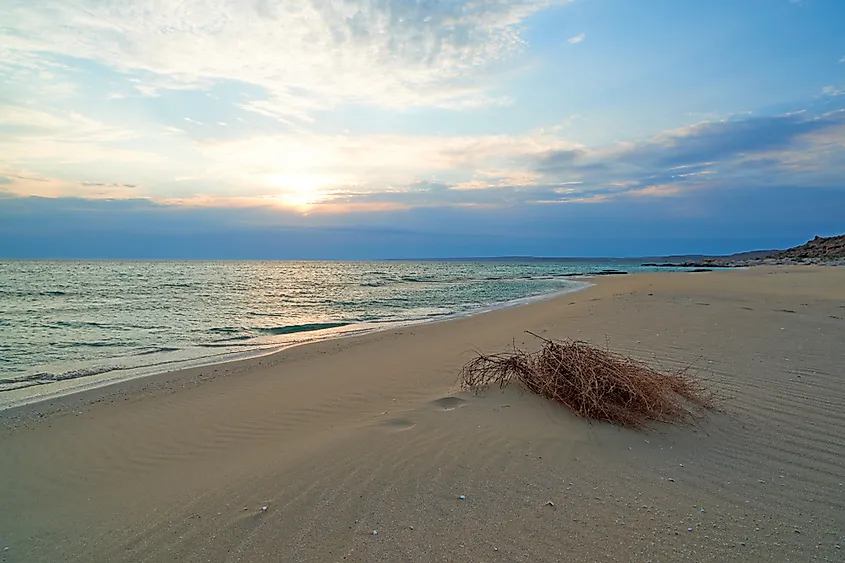 The Caspian Sea, technically the largest lake in Asia.