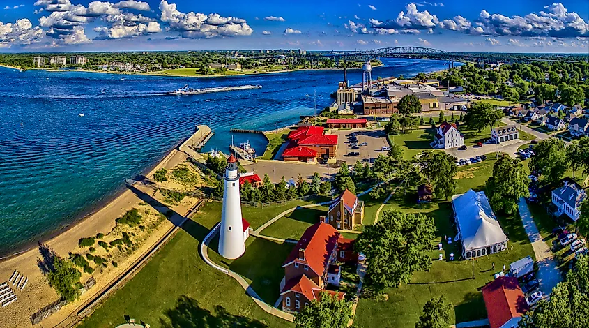 Port Huron and Ft Gratiot Lighthouse, Michigan.
