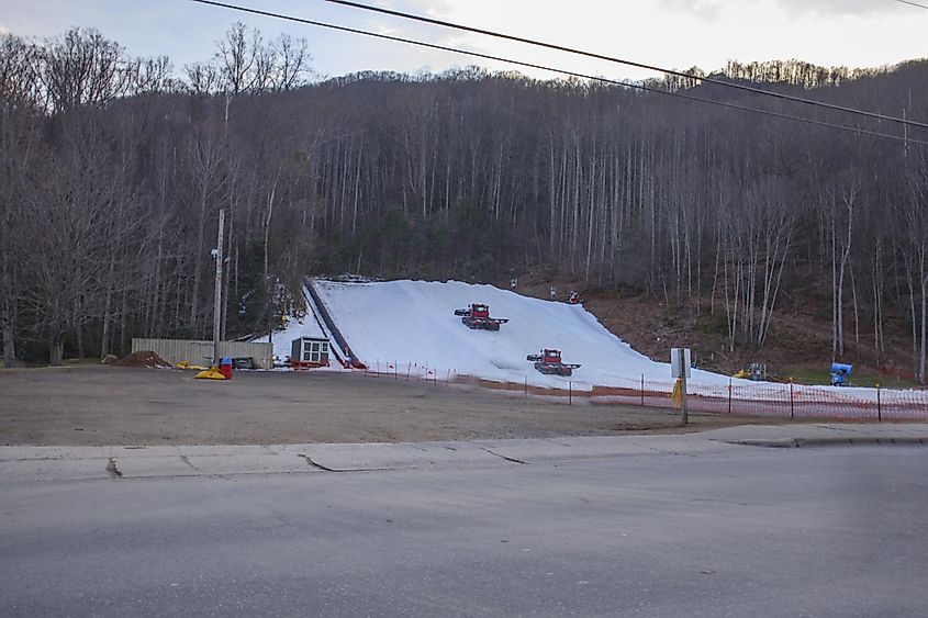 Ski slopes in Maggie Valley, North Carolina.