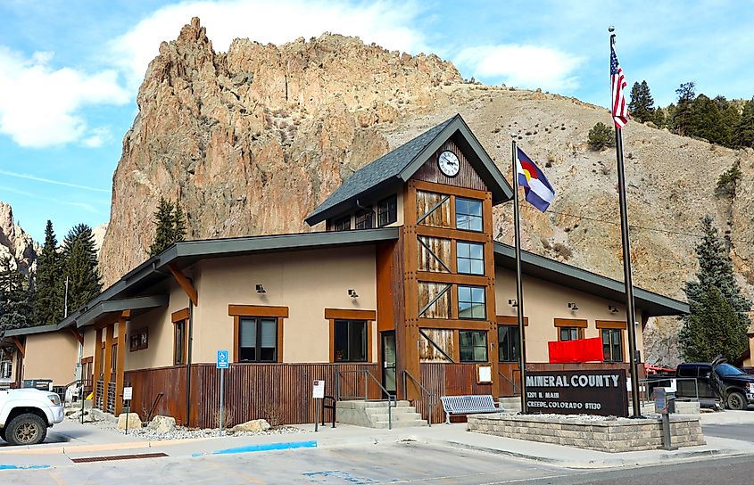 The Mineral County Courthouse in Creede, Colorado