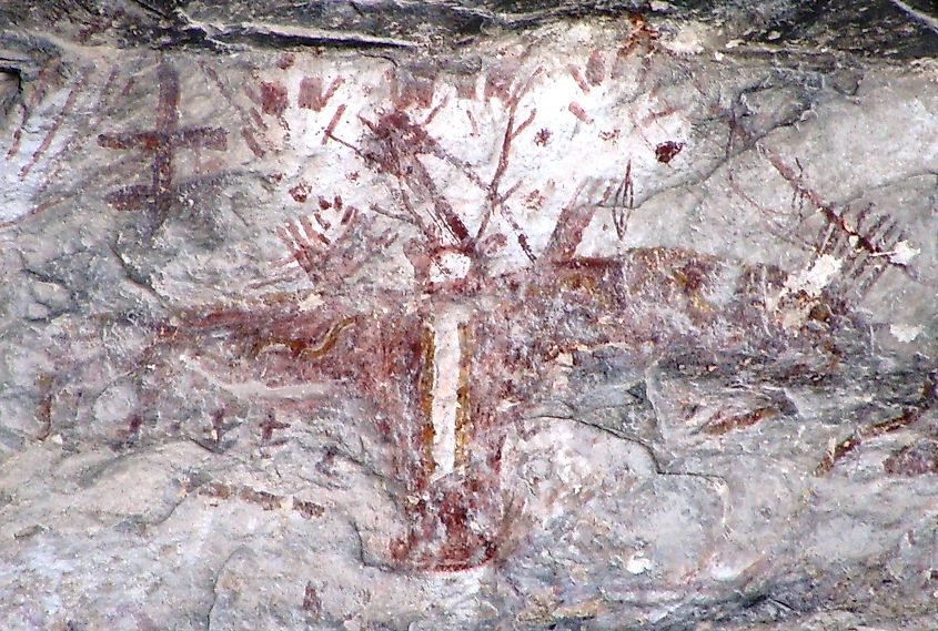 Shape-shifting bear with antlers, Seminole Canyon State Park and Historic Site, Texas.