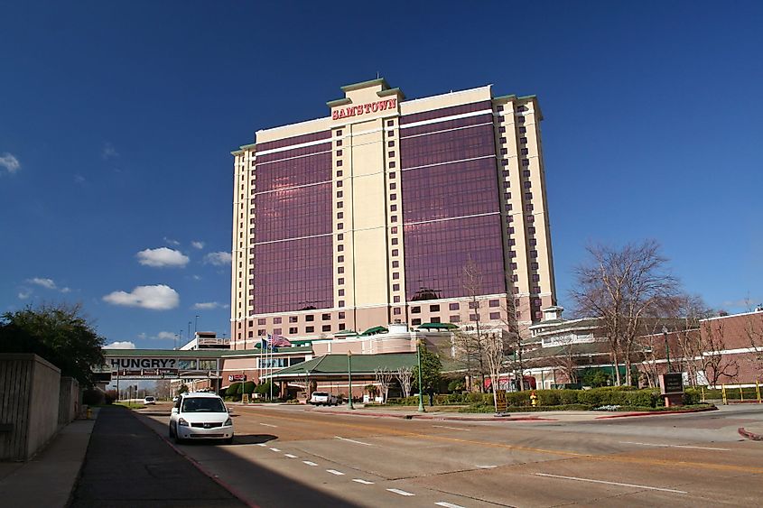 Sam's Town Hotel and casino located in Shreveport, Louisiana near the Red River