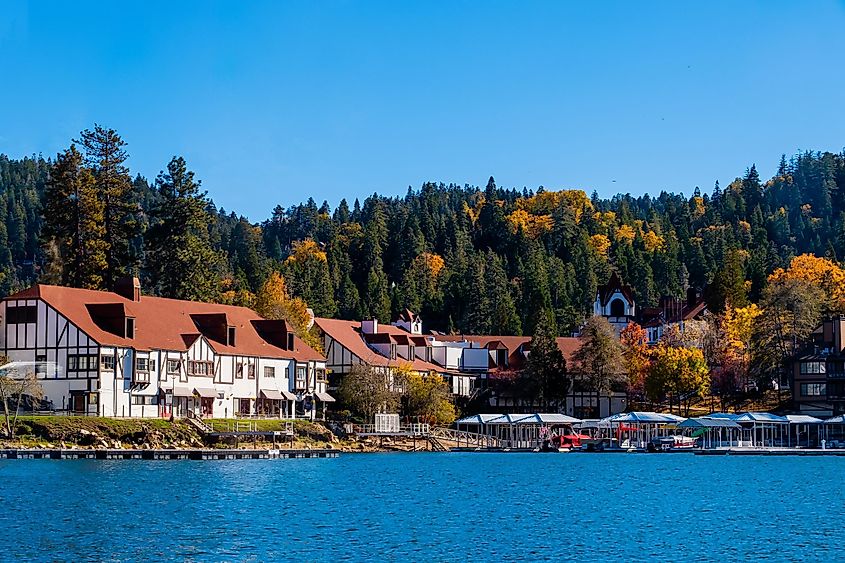 Waterfront view of Lake Arrowhead in California